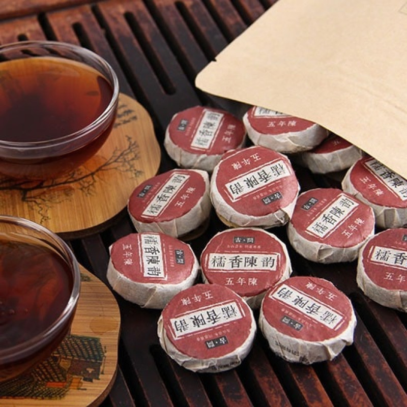 Міні-точа Шу Пуер "Старий з рисом", 2023 рік, 6 г