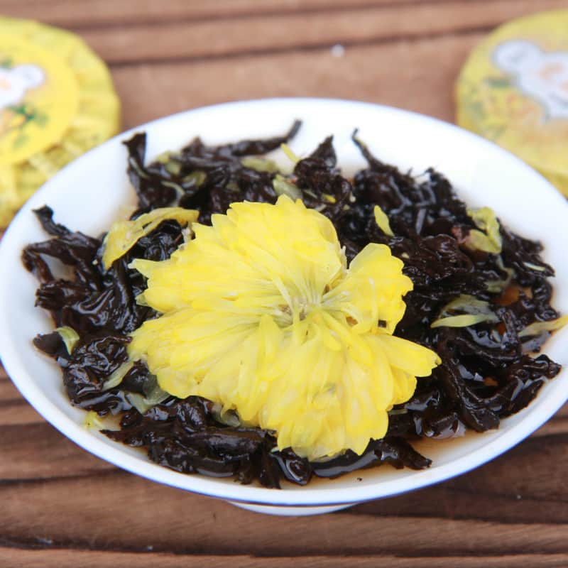 Міні-точа Шу Пуер з хризантемою, 2023 рік, 6 г