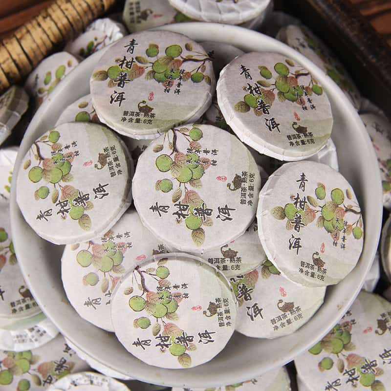 Міні-точа Шу Пуер зі шкіркою зеленого мандарину, 2023 рік, 6 г