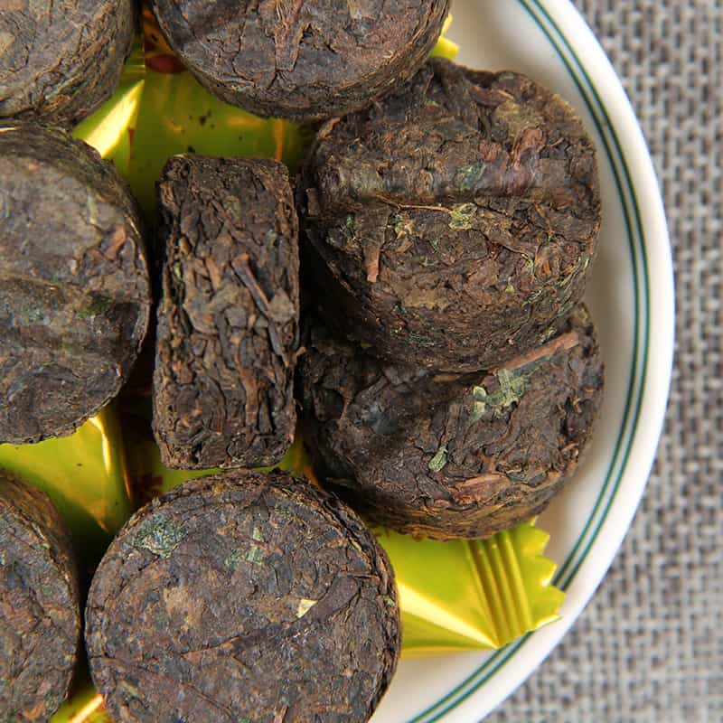 Мини-точа Шу Пуэр "Золотая жемчужина" с рисом, 6 г