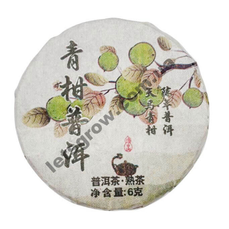 Міні-точа Шу Пуер зі шкіркою зеленого мандарину, 2023 рік, 6 г