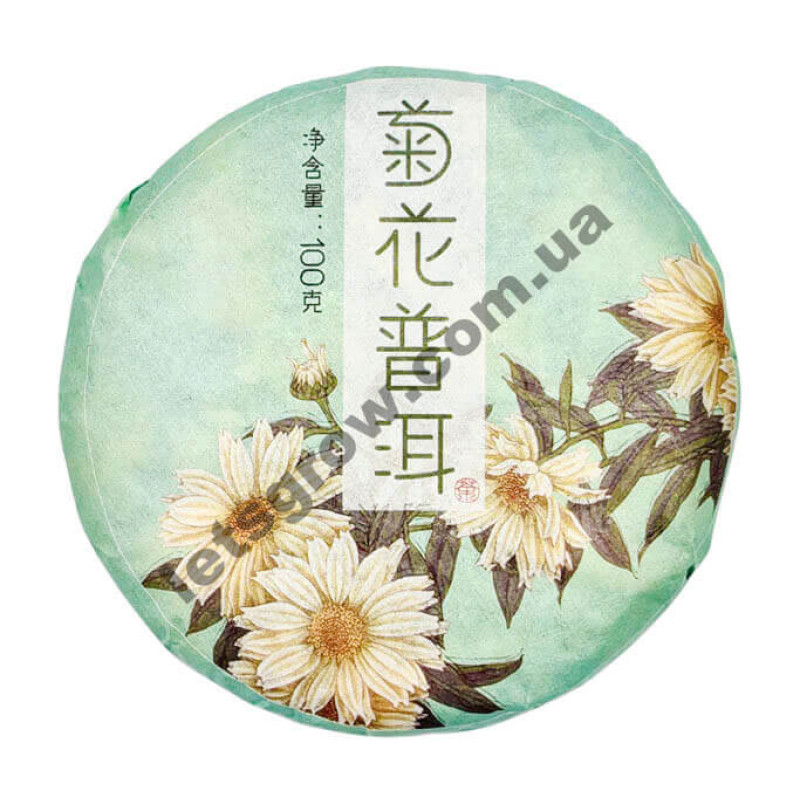 Шу Пуер з хризантемою, 2023 рік, 100 грамів
