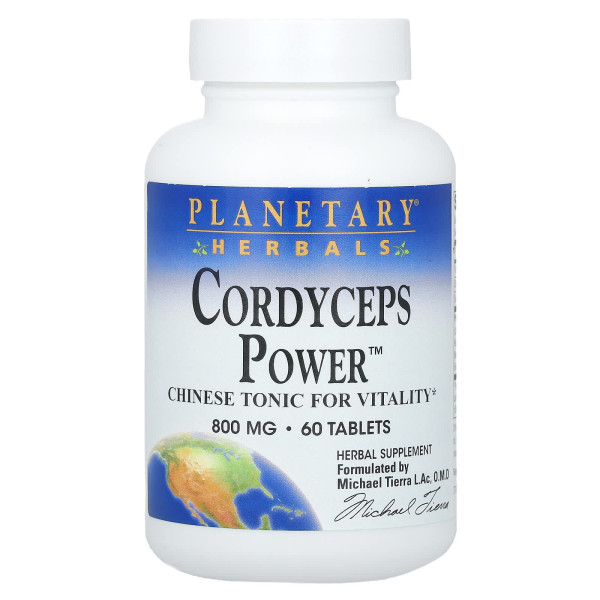 Экстракт Кордицепса Милитарис - Planetary Herbals, США, 60 таблеток