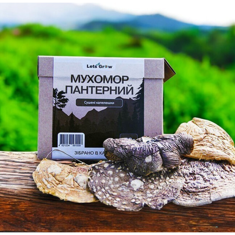 Сушений Пантерний Мухомор відбірні капелюшки – 10 г (упаковка Дойпак)