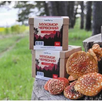 Мухомор червоний сушені капелюшки, 100г